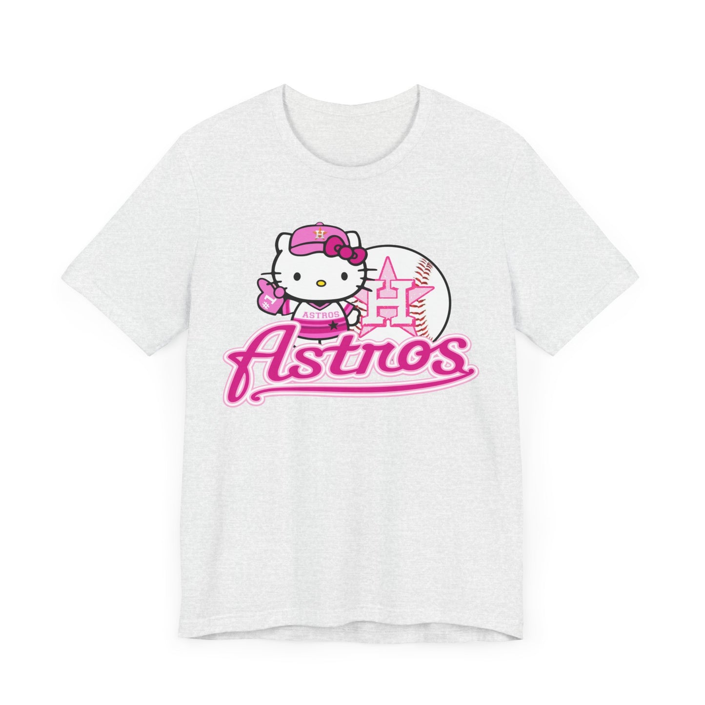 Pink Kitty Astros Unisex Jersey Short Sleeve Tee