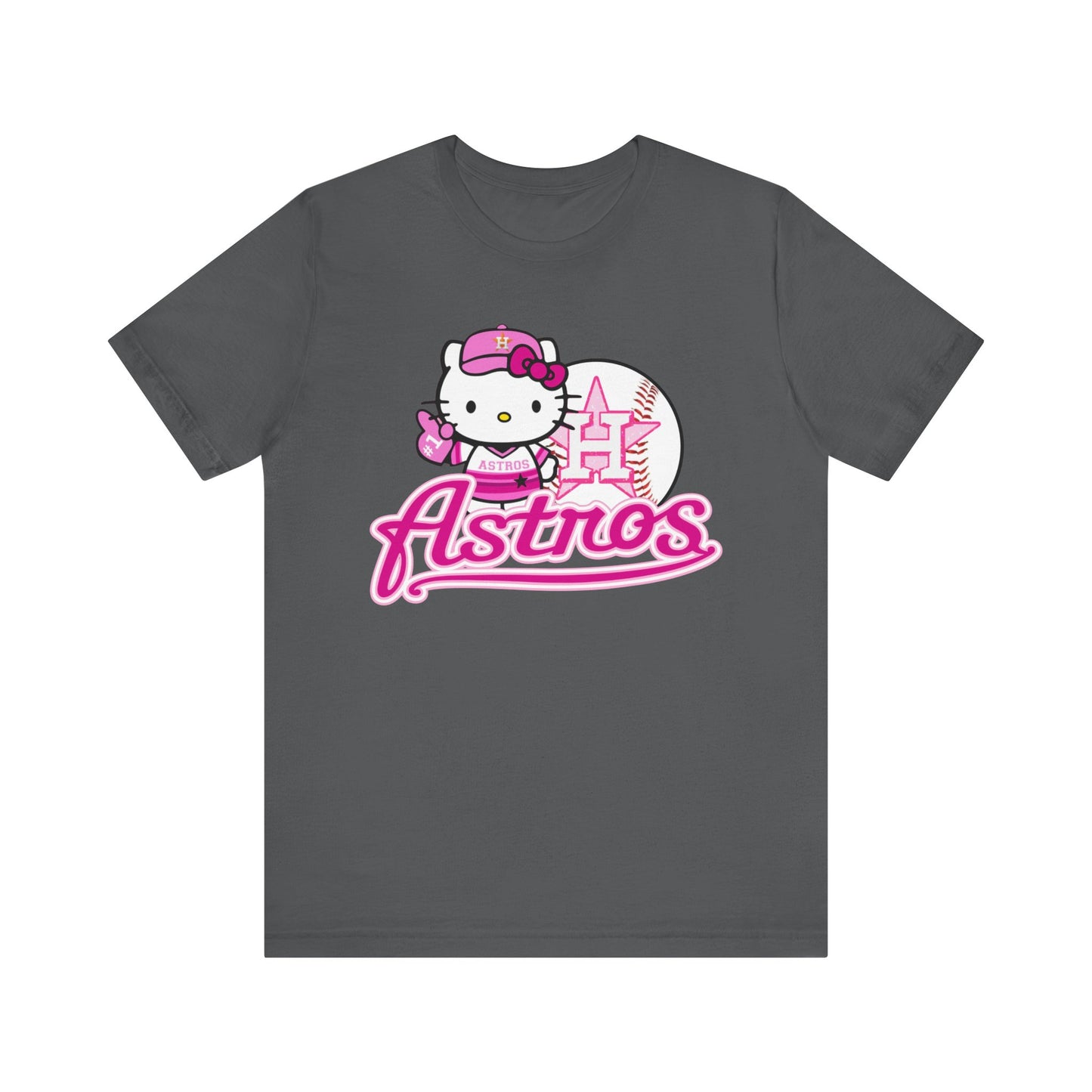 Pink Kitty Astros Unisex Jersey Short Sleeve Tee