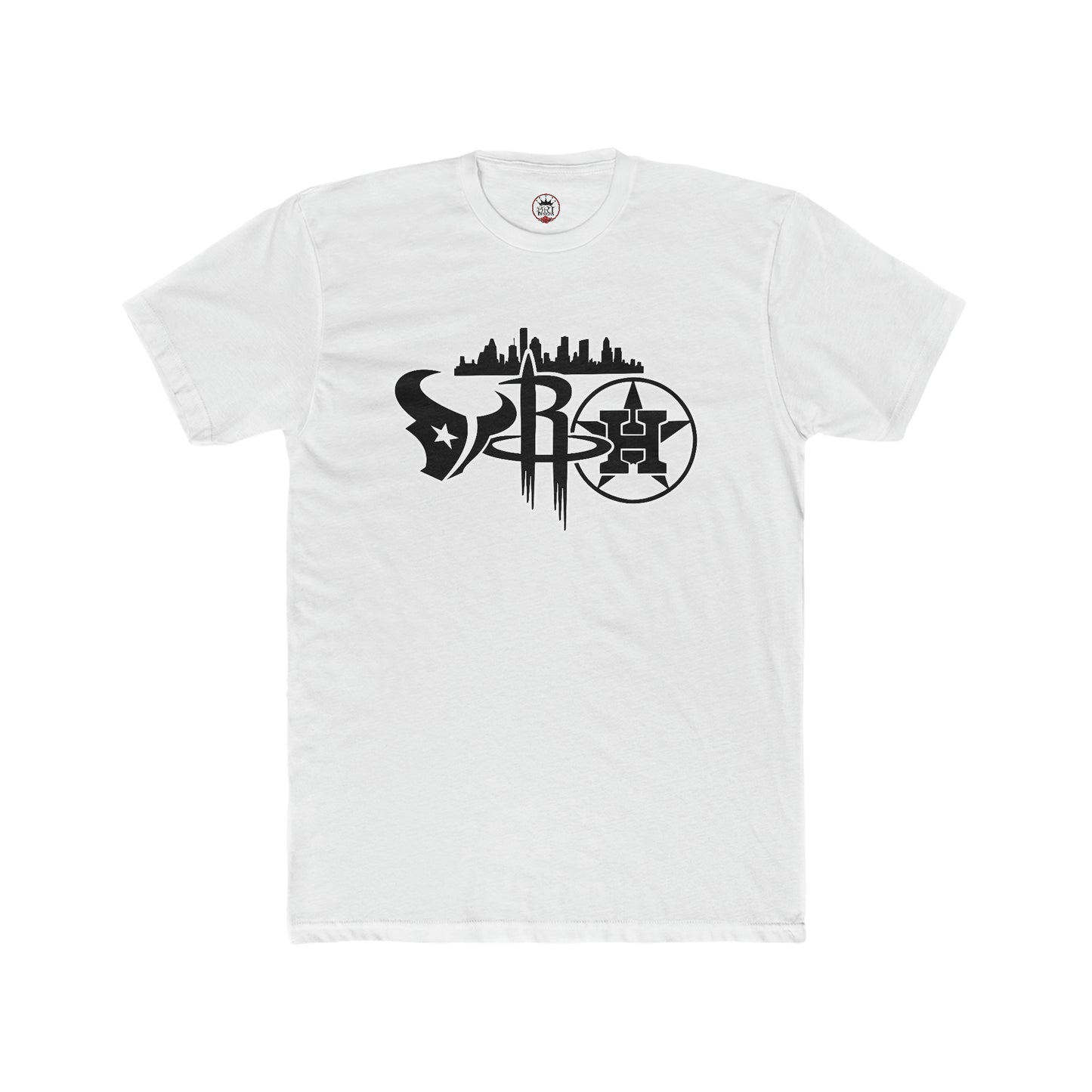 Houston Teams with skyline Men's Cotton Crew Tee
