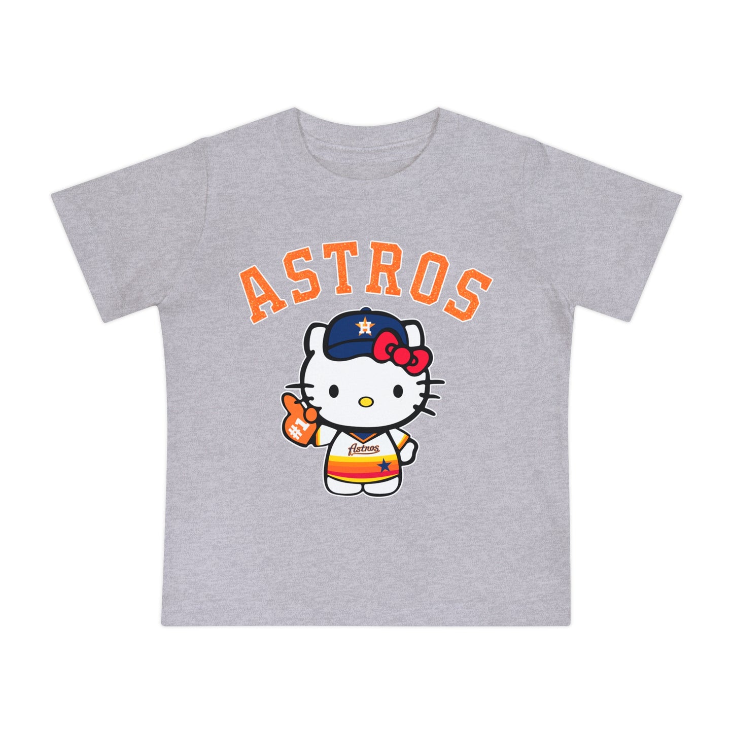 Astros - Houston - Kitty in Striped Jersey Baby Short Sleeve T-Shirt