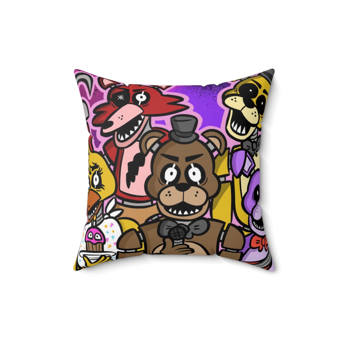 Five Nights at Freddys Spun Polyester Square Pillow
