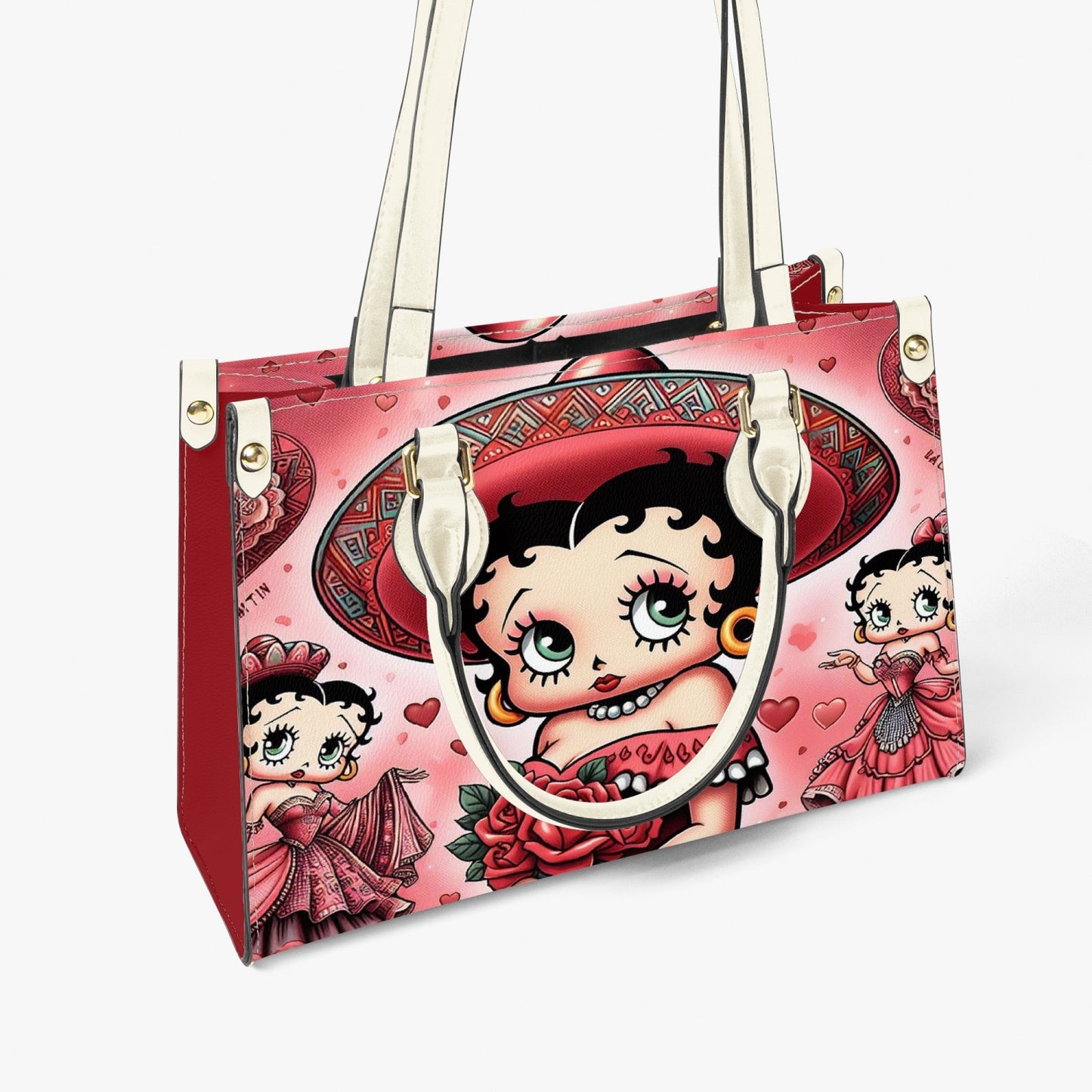 Mexican Betty Boop Purse with handles and a Long Strap