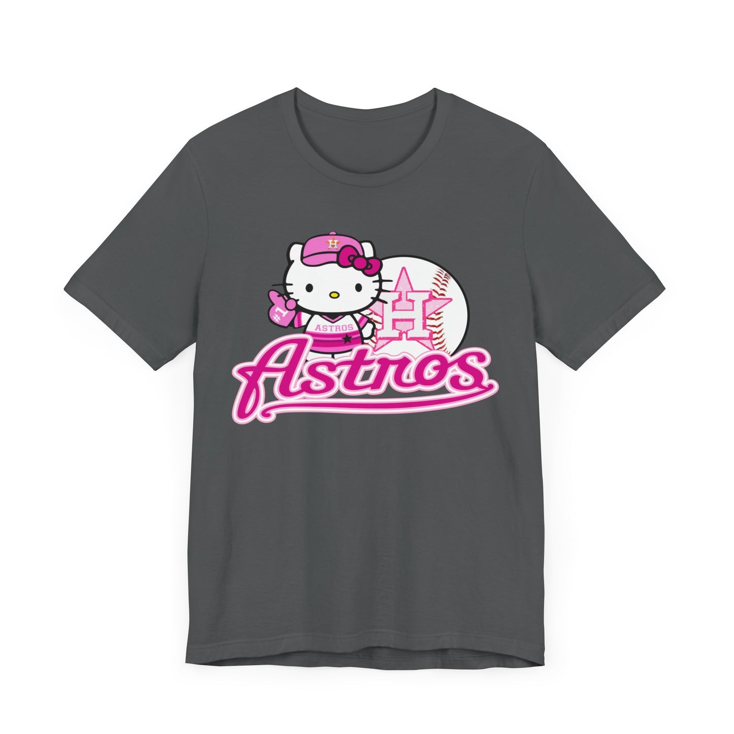 Pink Kitty Astros Unisex Jersey Short Sleeve Tee