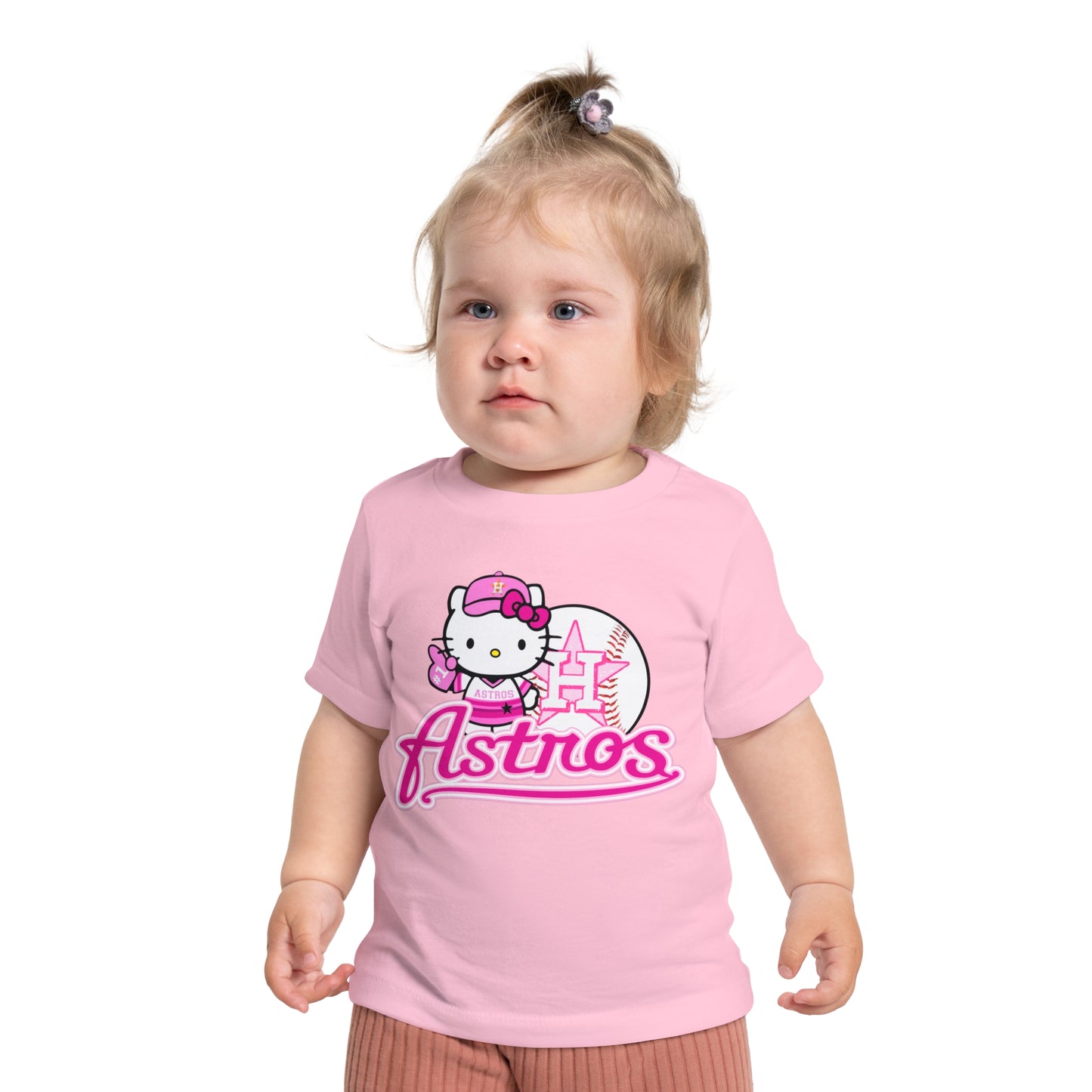 Astros - Houston - Pink Kitty - Baby Short Sleeve T-Shirt