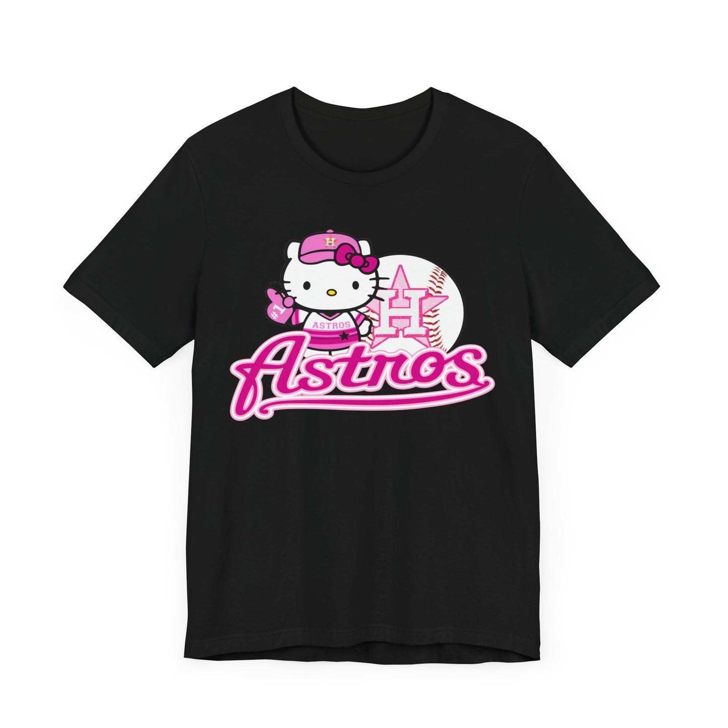 Pink Kitty Astros Unisex Jersey Short Sleeve Tee