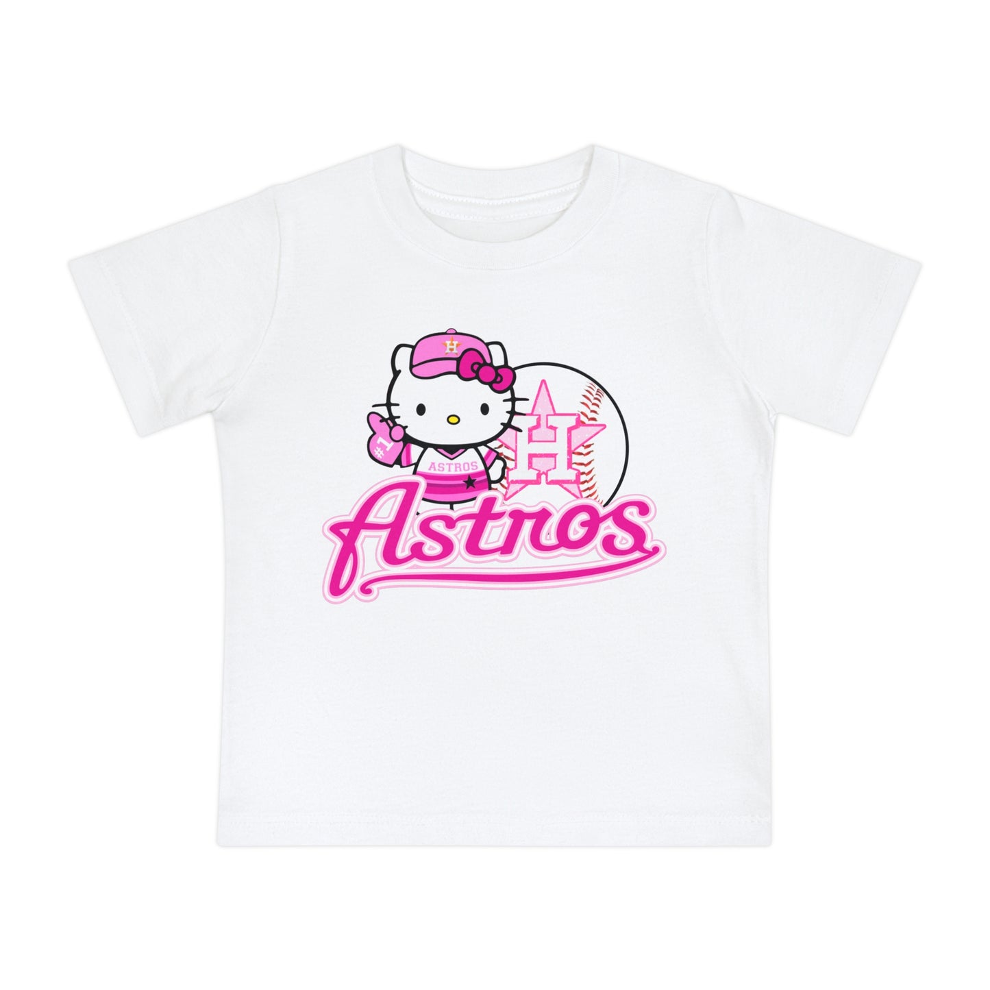 Astros - Houston - Pink Kitty - Baby Short Sleeve T-Shirt