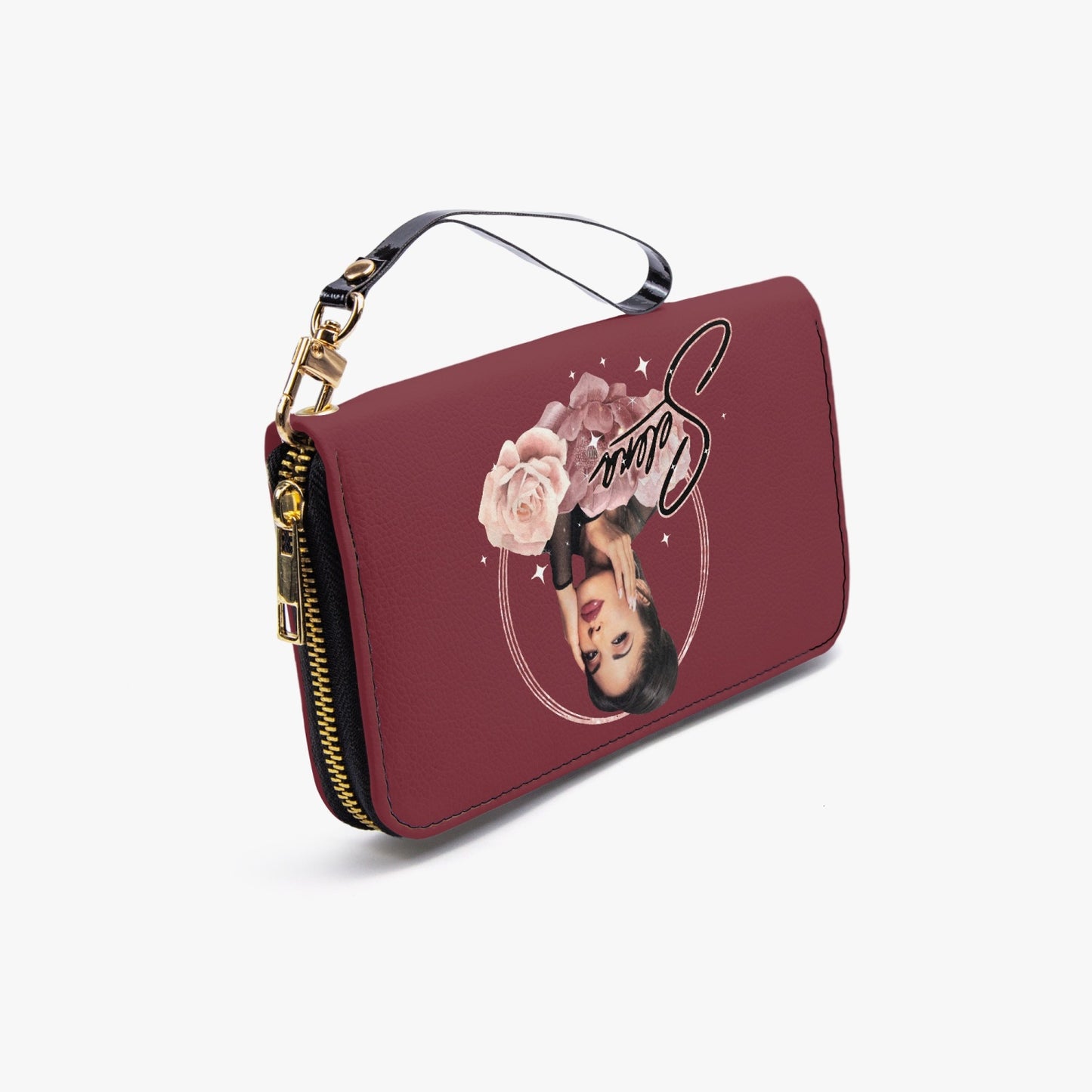 Selena PU Leather Strap Zipper Wallet