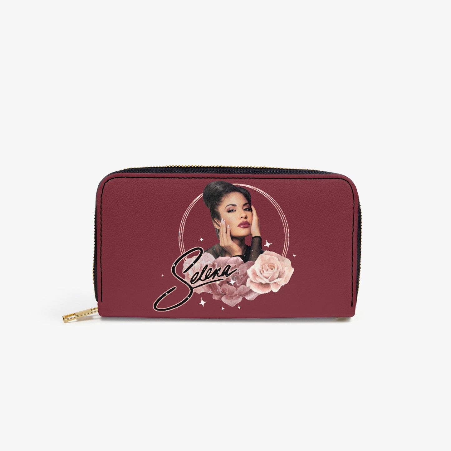 Selena PU Leather Strap Zipper Wallet