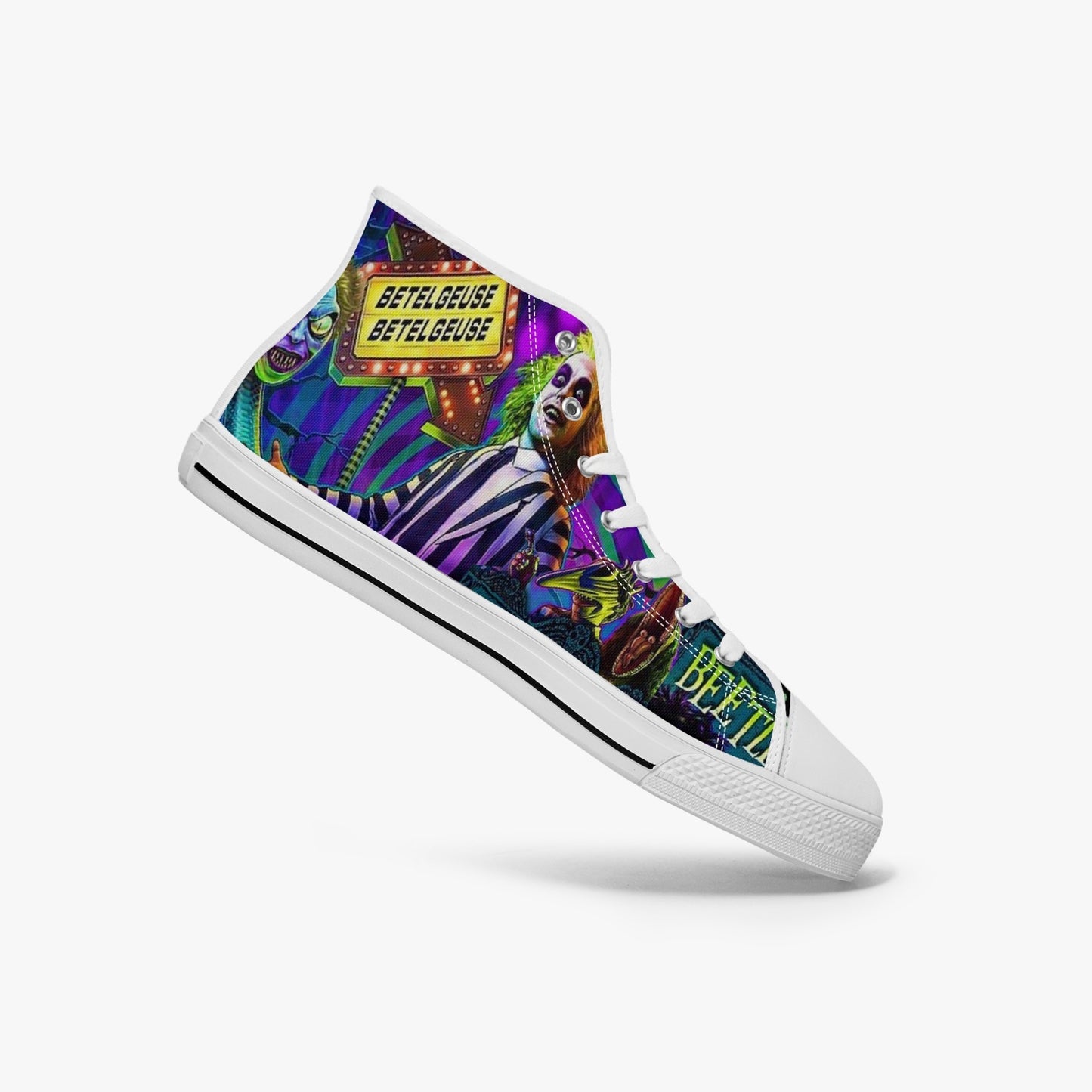 Beetlejuice High-top Canvas Shoes - Custom designed