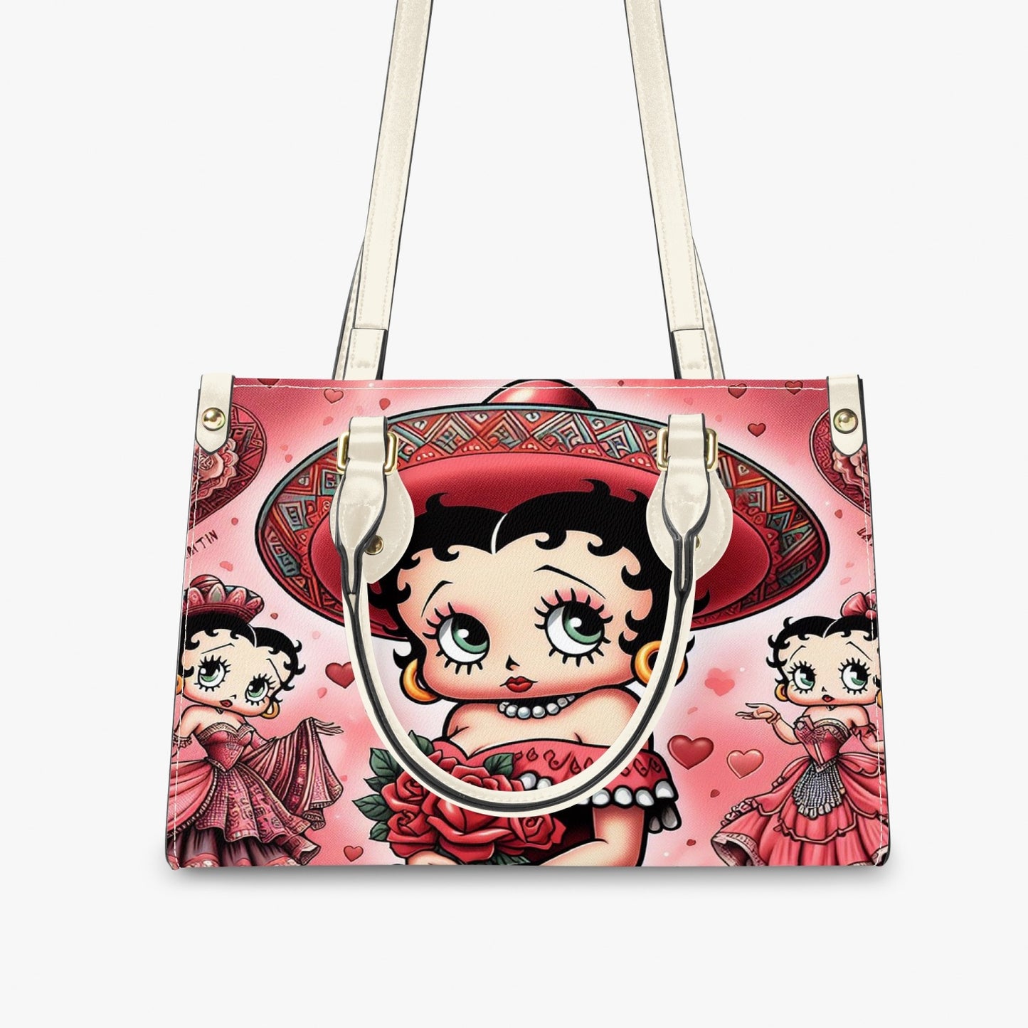 Mexican Betty Boop Purse with handles and a Long Strap