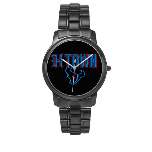 H-Town Folding Clasp Type Stainless Steel Quartz Watch