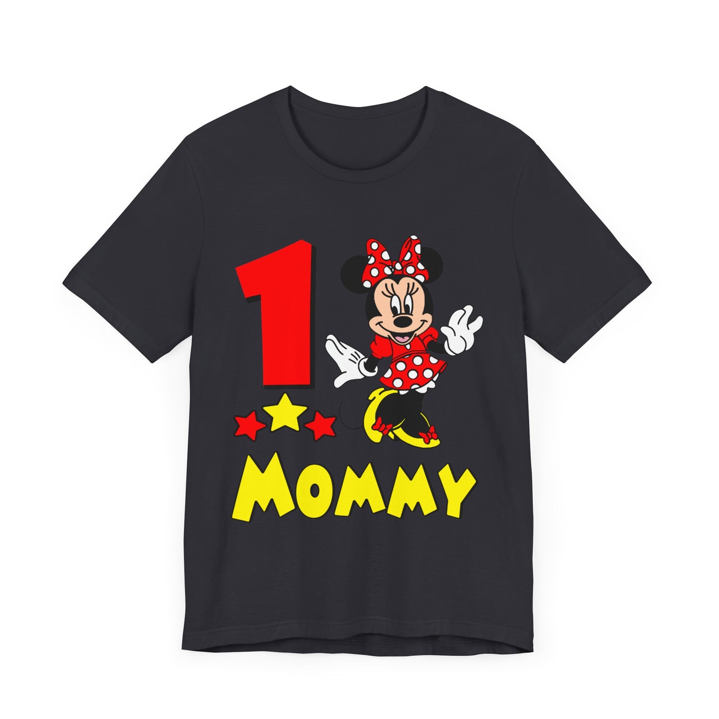 1st birthday - Minnie - Mommy shirt - Unisex Short Sleeve Tee