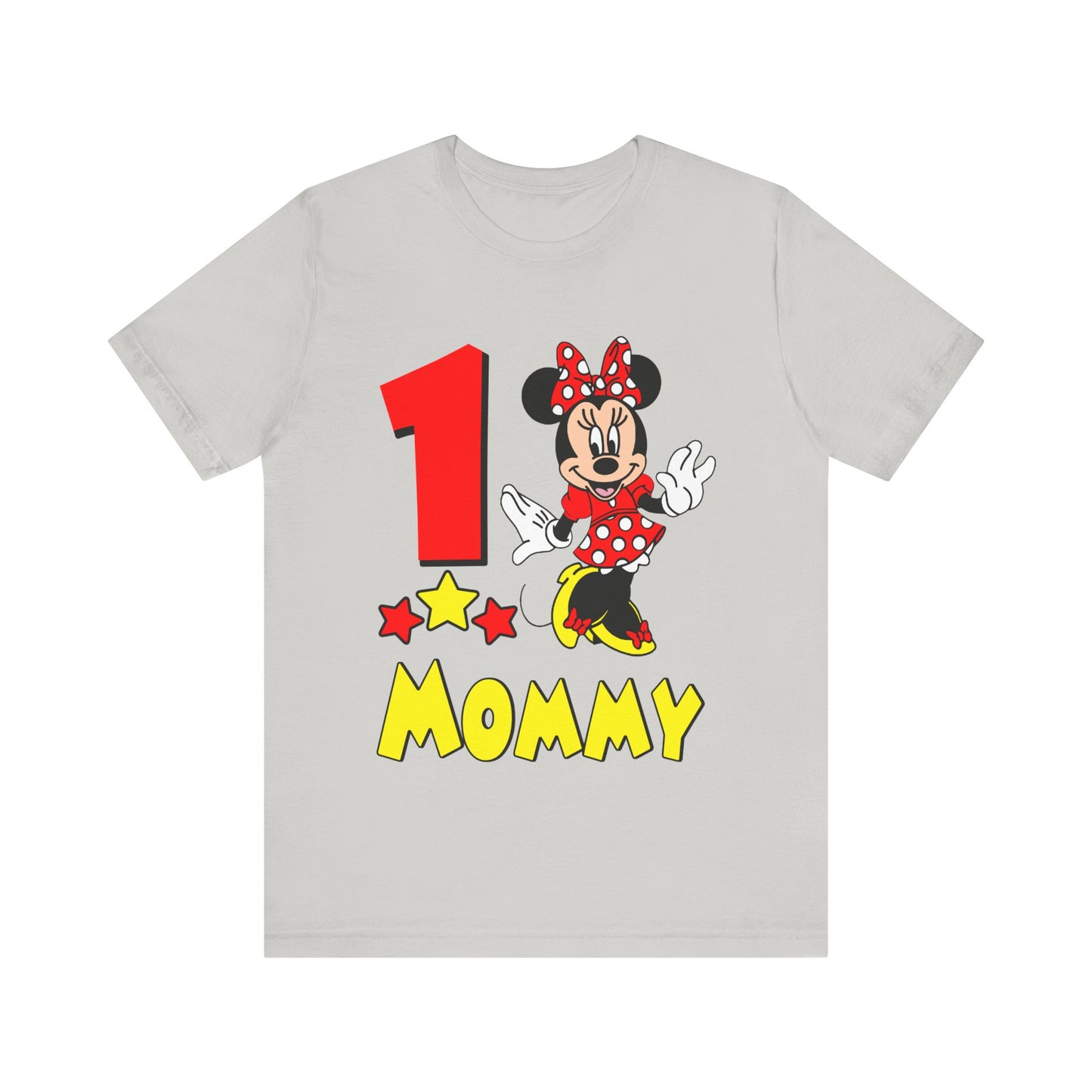 1st birthday - Minnie - Mommy shirt - Unisex Short Sleeve Tee