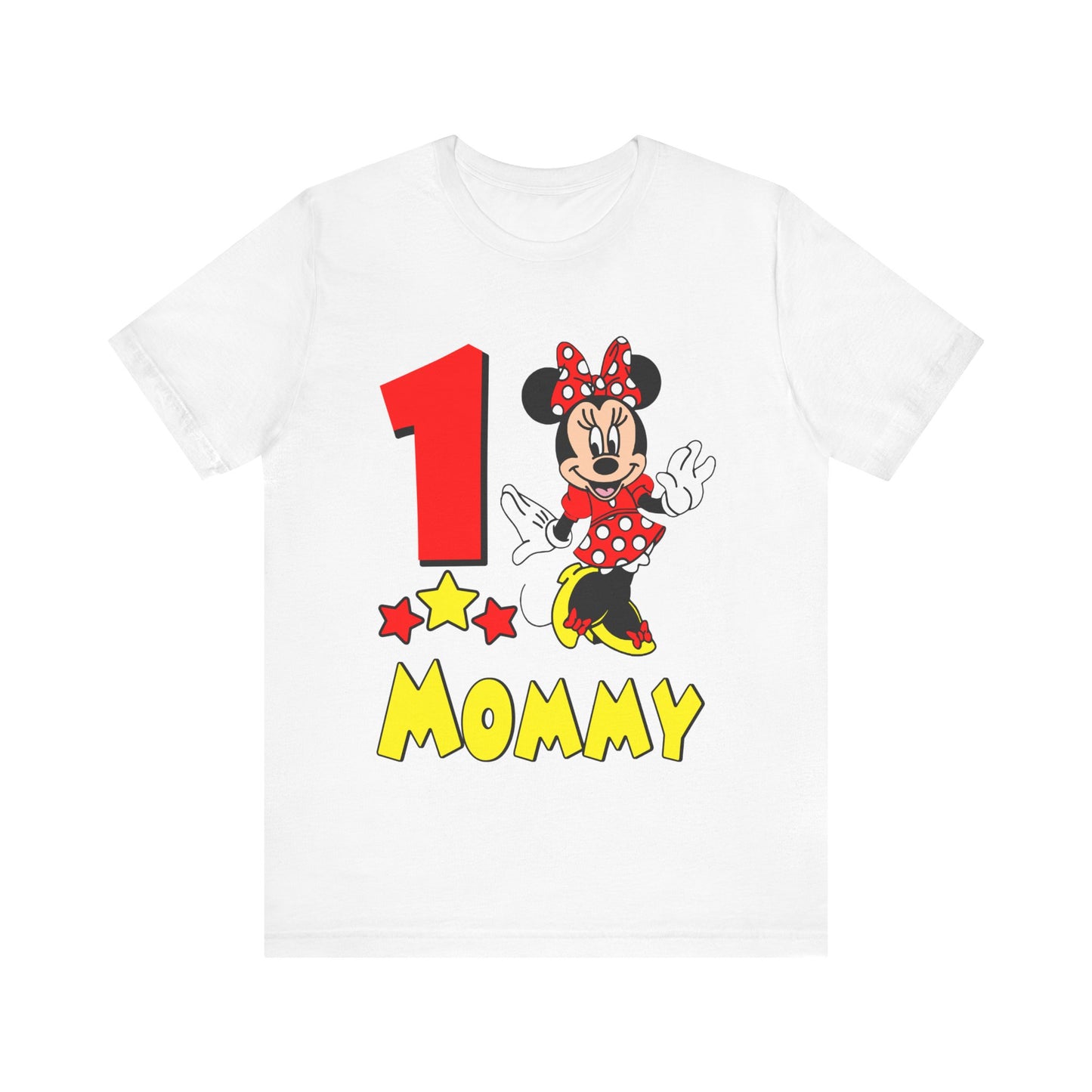 1st birthday - Minnie - Mommy shirt - Unisex Short Sleeve Tee