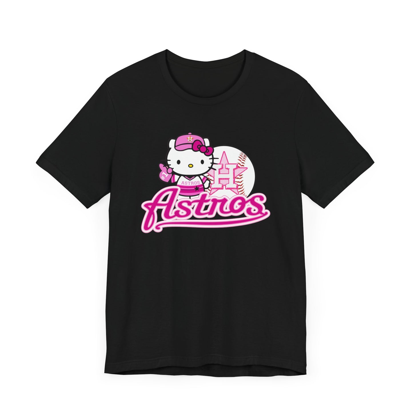 Pink Kitty Astros Unisex Jersey Short Sleeve Tee