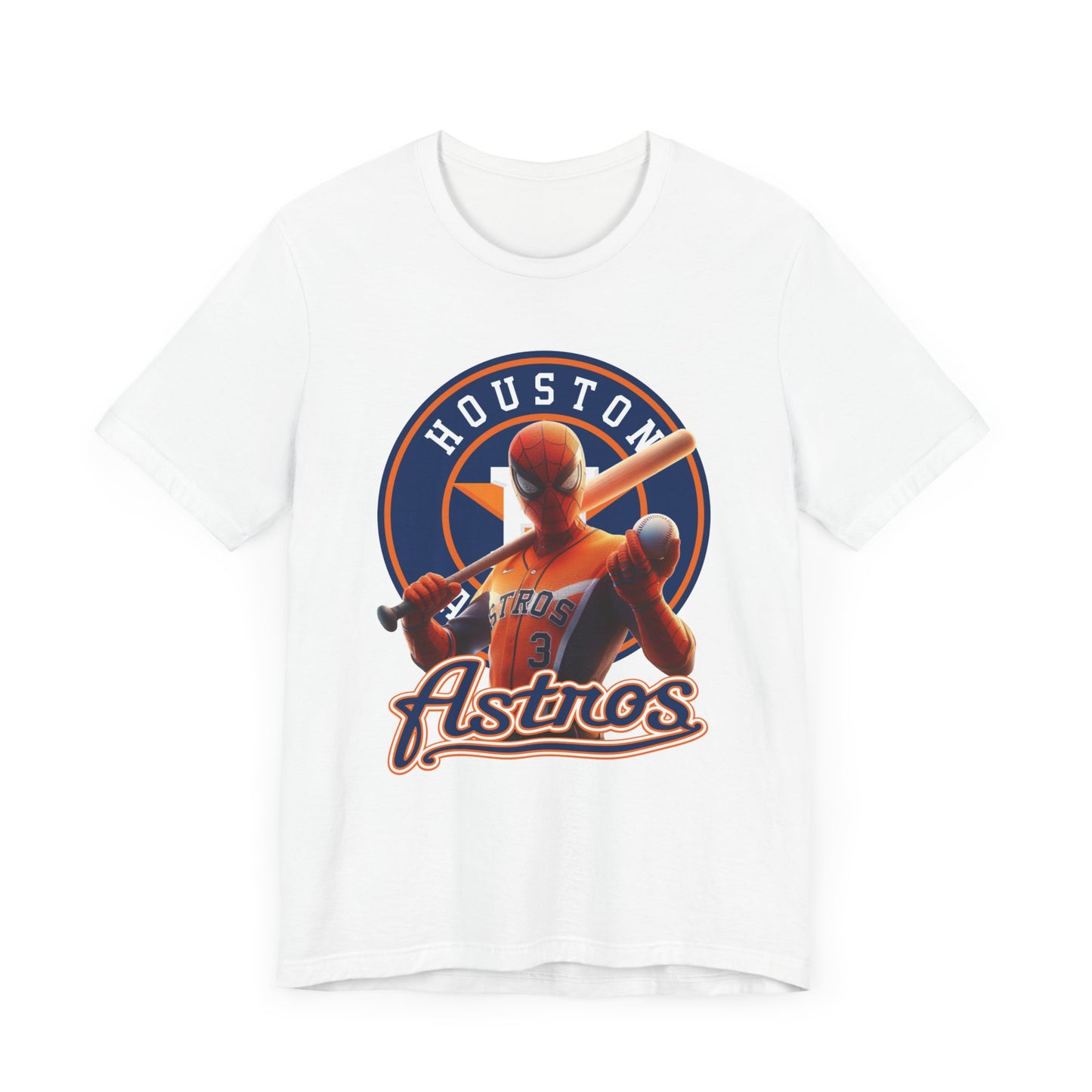 Astros - Spider - Orange and Navy - Unisex Short Sleeve Tee