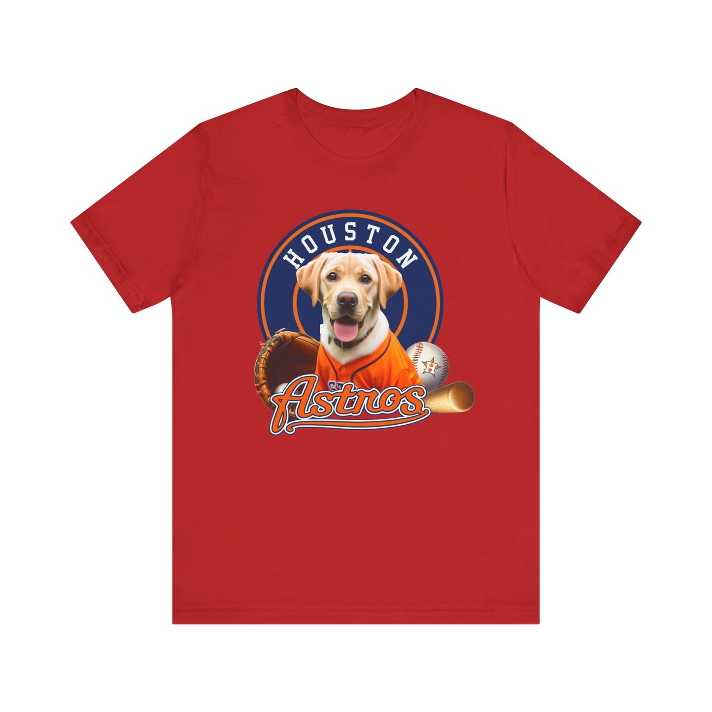 Astros - Labrador - Houston - Unisex Short Sleeve Tee