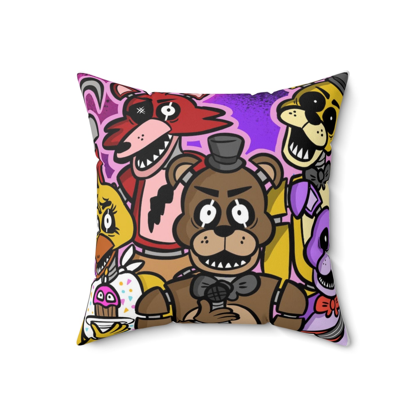 Five Nights at Freddys Spun Polyester Square Pillow