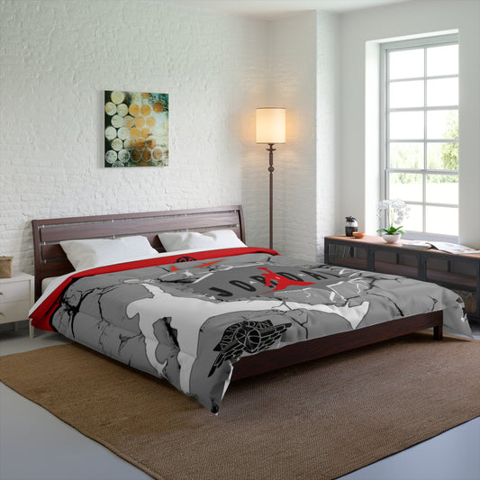 JORDAN Comforter (gray, red, black and white)