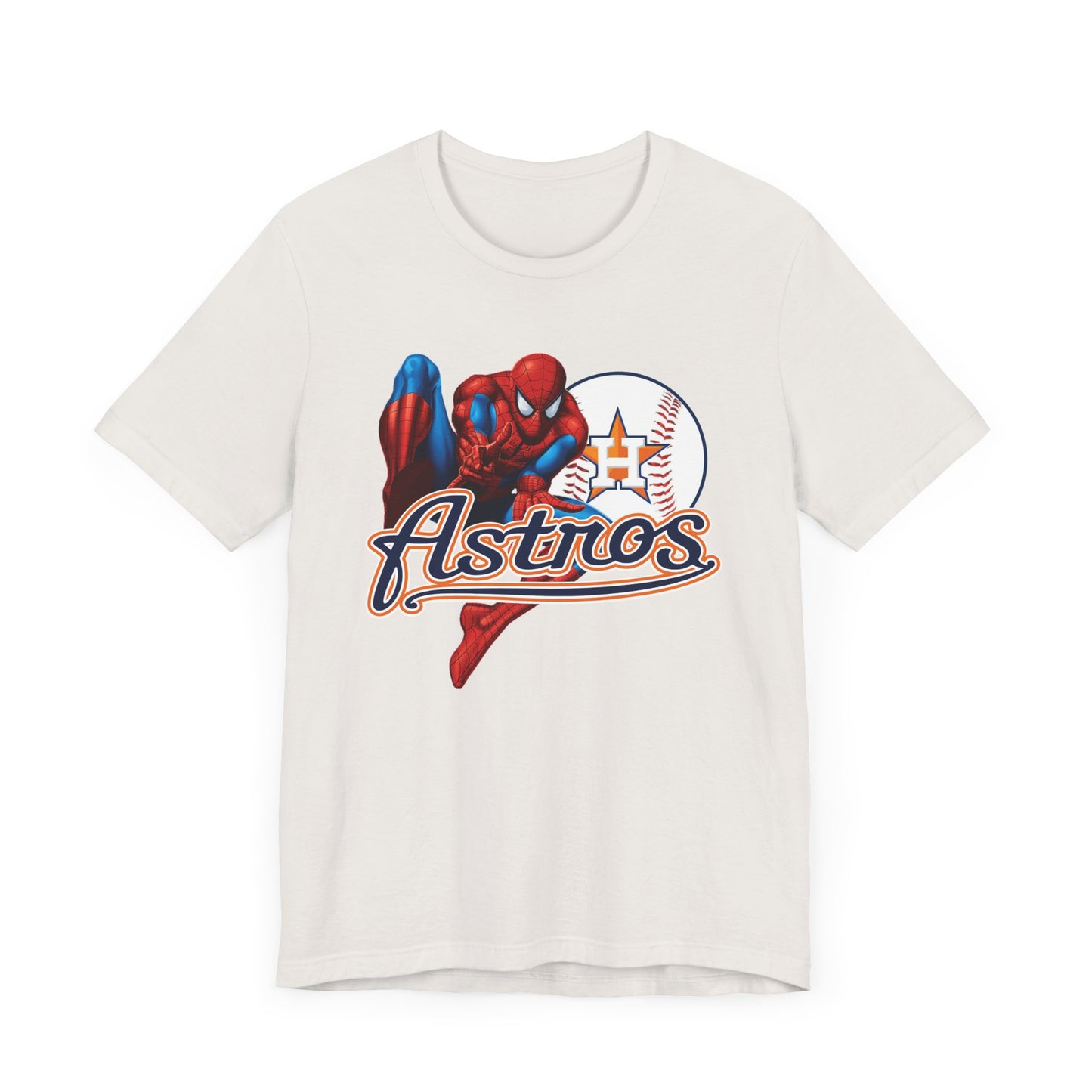 Astros - Spider - Houston - Navy letters (no glitter) - Unisex Short Sleeve Tee