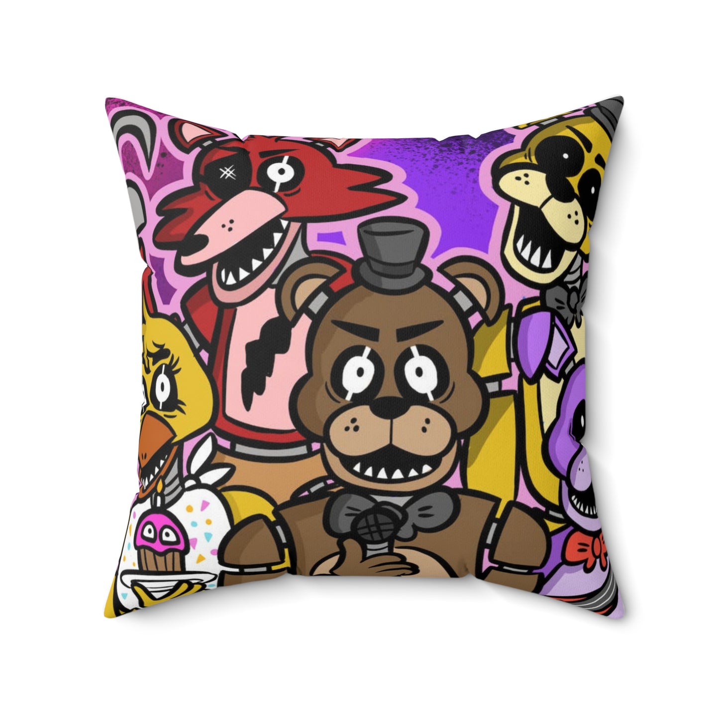 Five Nights at Freddys Spun Polyester Square Pillow