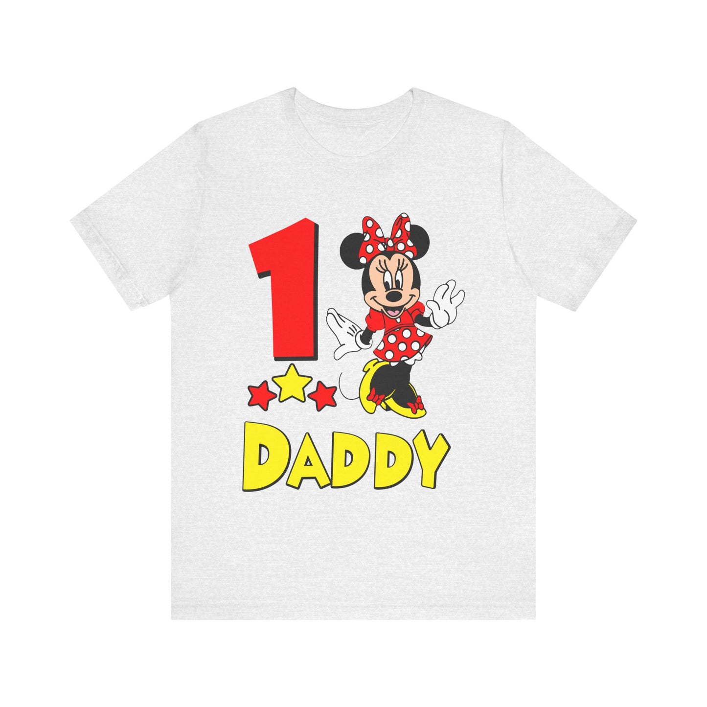 1st birthday - Minnie - Daddy shirt - Unisex Short Sleeve Tee