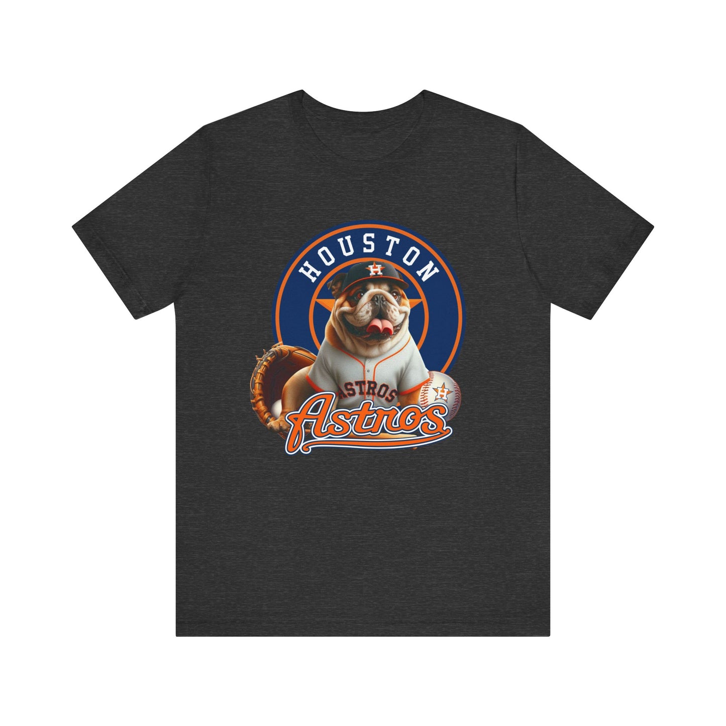 Astros - English bulldog - Houston - Unisex Short Sleeve Tee