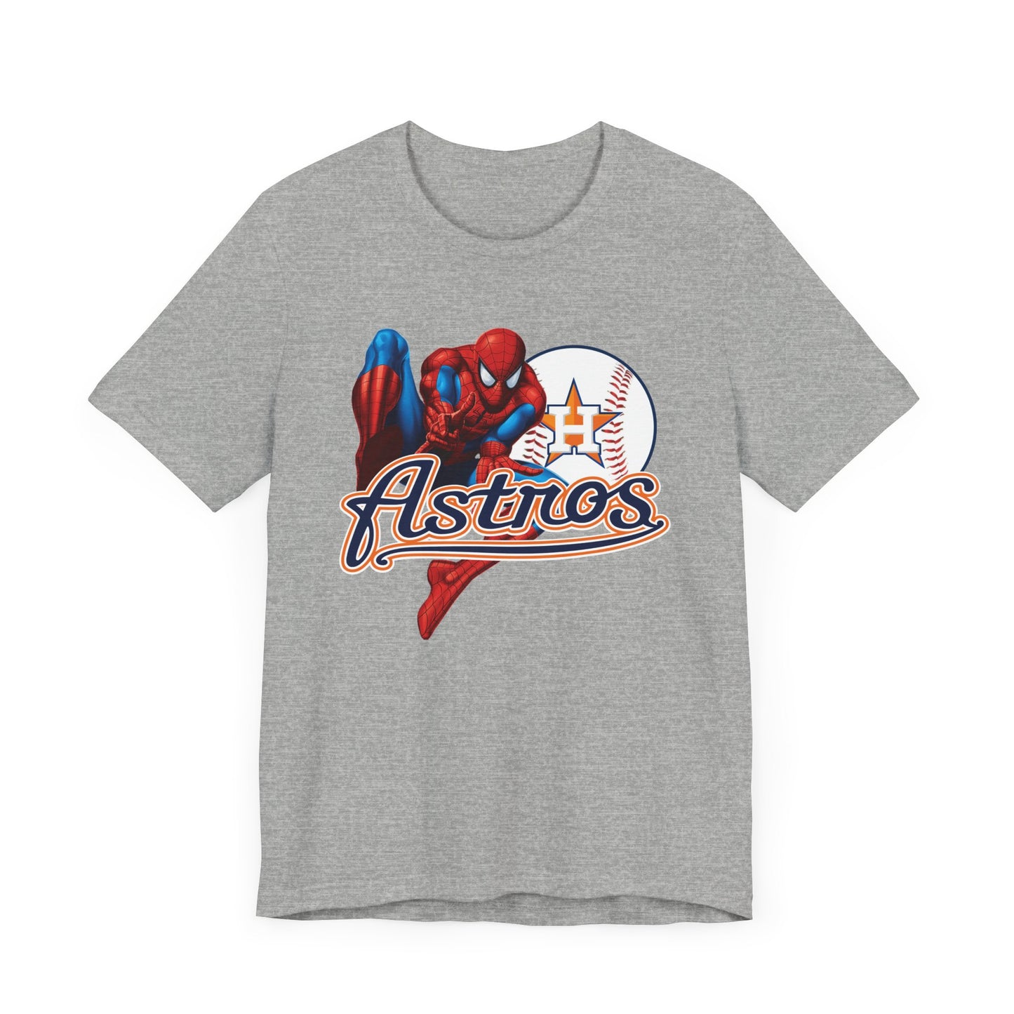 Astros - Spider - Houston - Navy letters (no glitter) - Unisex Short Sleeve Tee