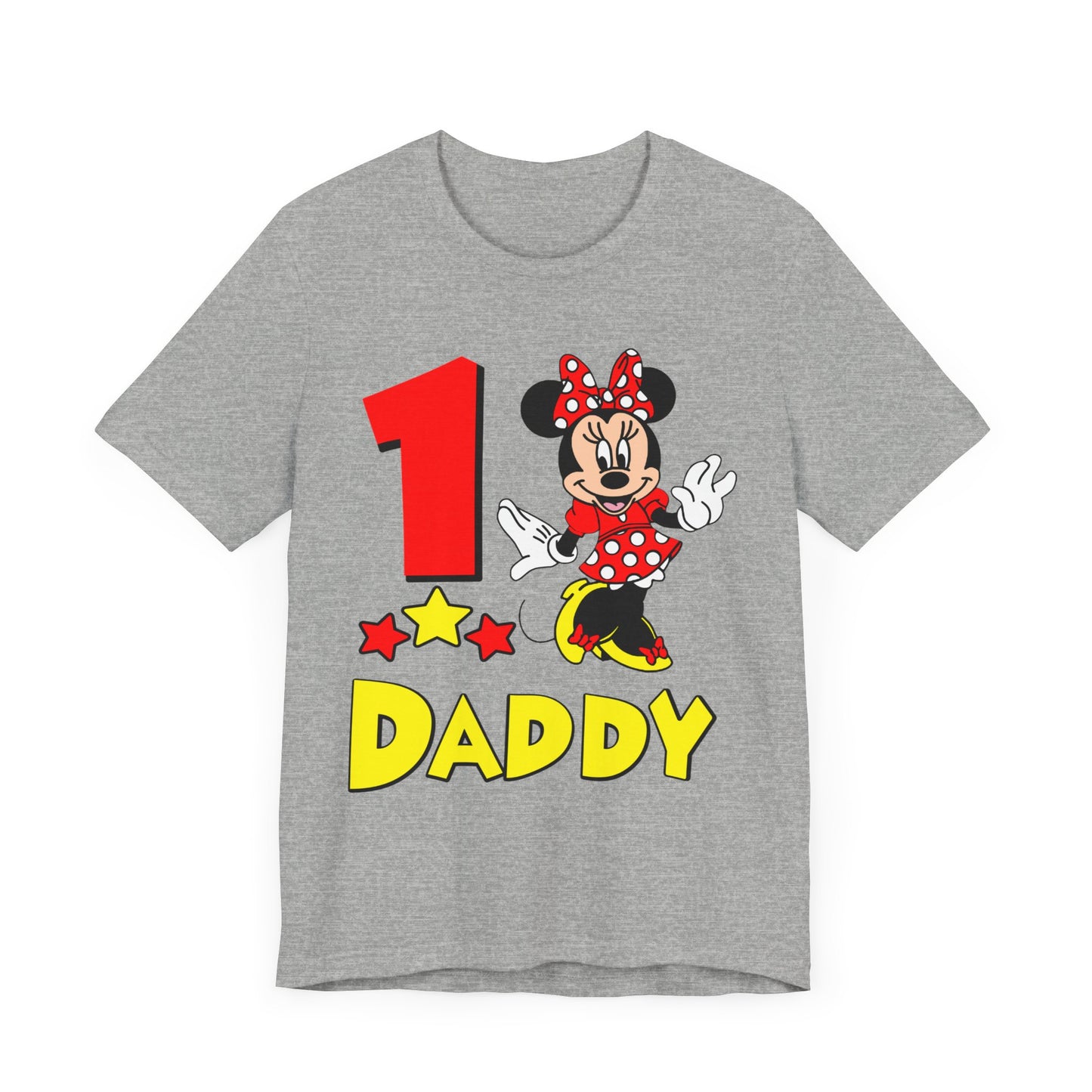 1st birthday - Minnie - Daddy shirt - Unisex Short Sleeve Tee