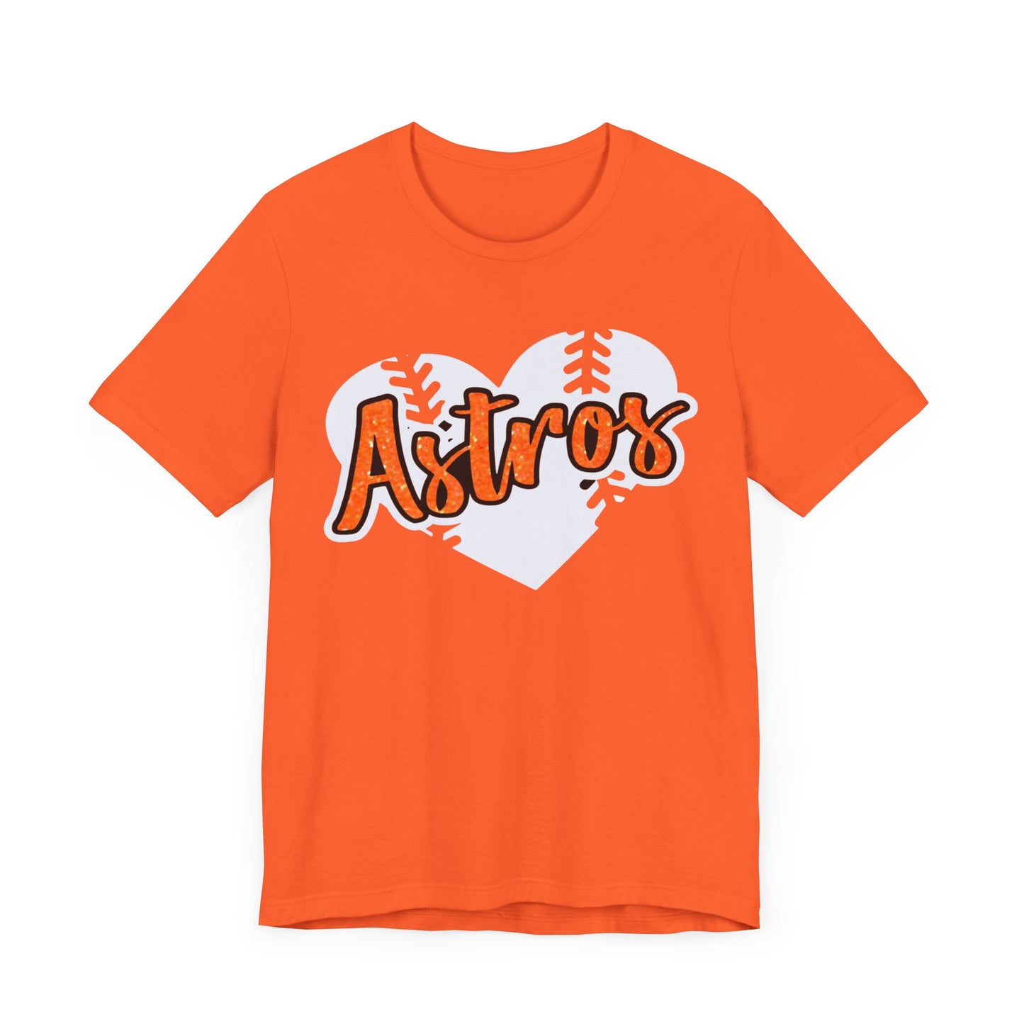 Astros Heart - baseball - Houston - Unisex Short Sleeve Tee