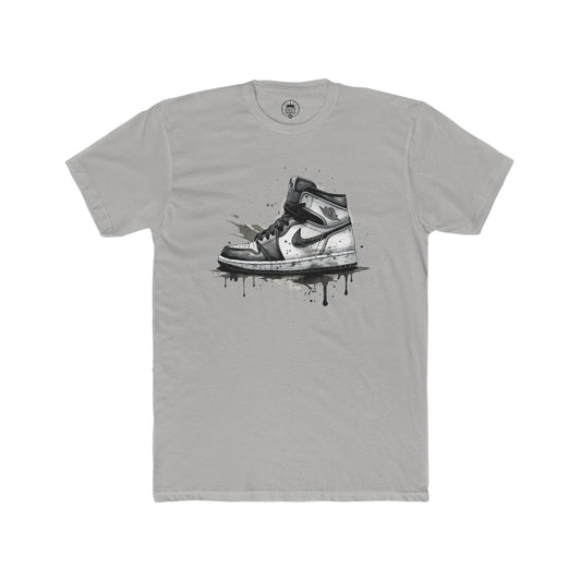 Jordan drip shoes (BLACK AND WHITE) Men's Cotton Crew Tee