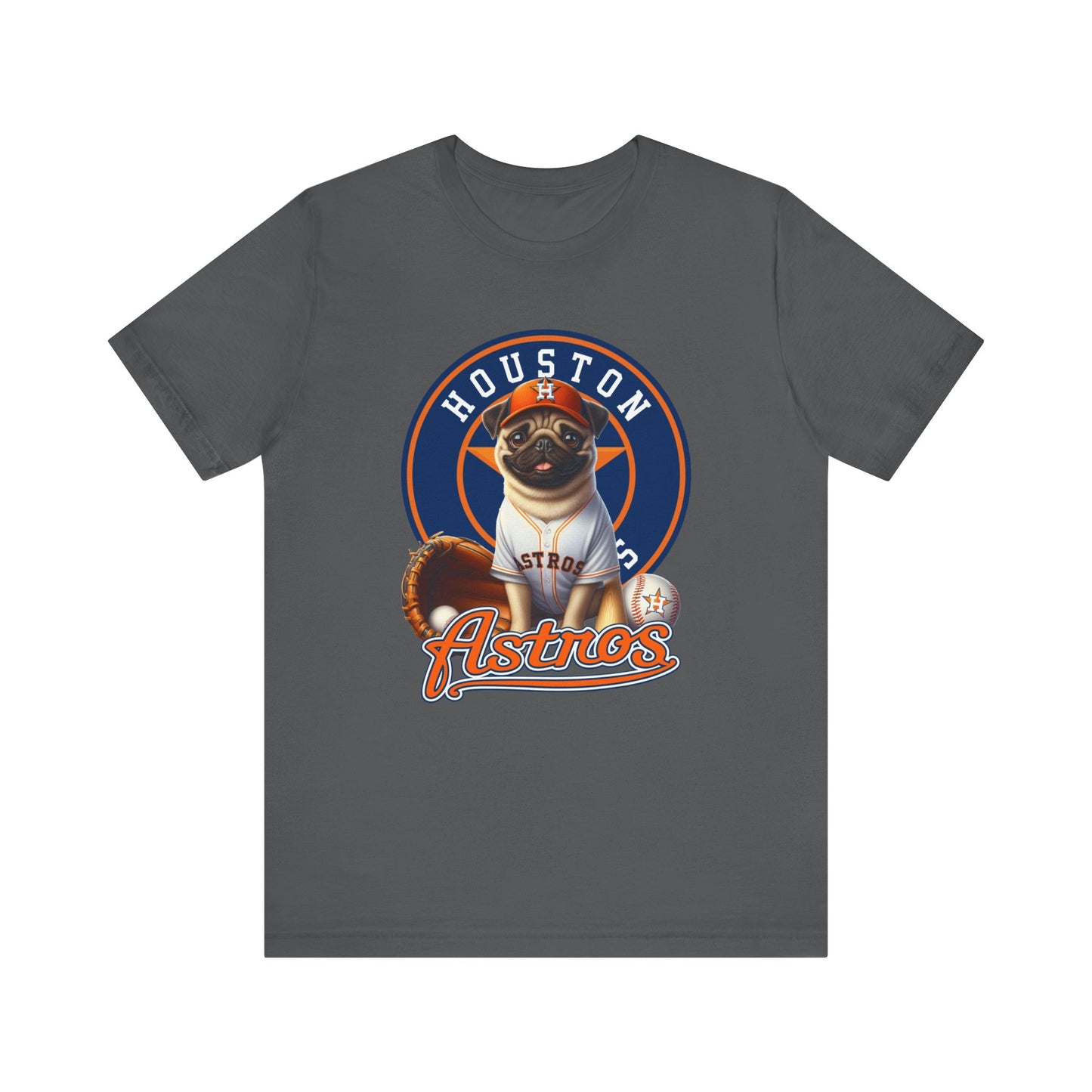 Astros - Pug - Houston - Unisex Short Sleeve Tee