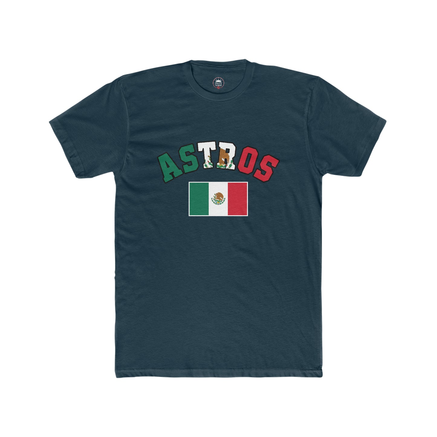 Astros Mexican Flag Men's Cotton Crew Tee