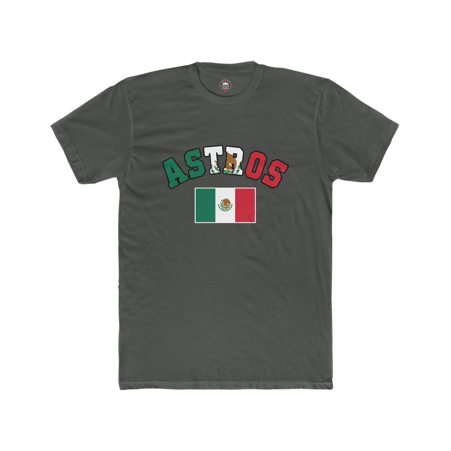 Astros Mexican Flag Men's Cotton Crew Tee