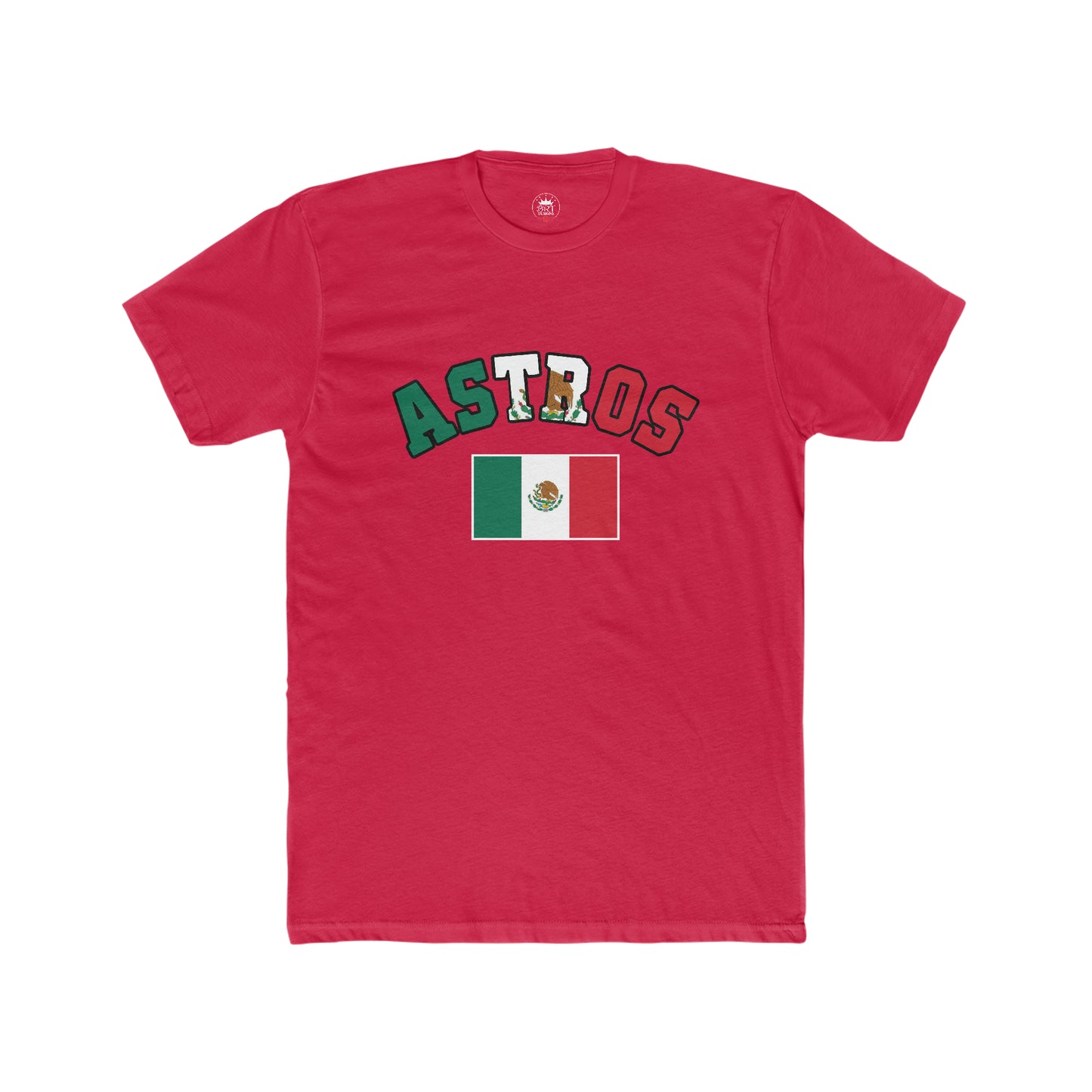 Astros Mexican Flag Men's Cotton Crew Tee