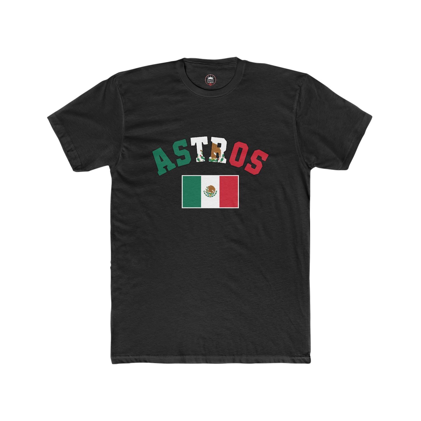 Astros Mexican Flag Men's Cotton Crew Tee