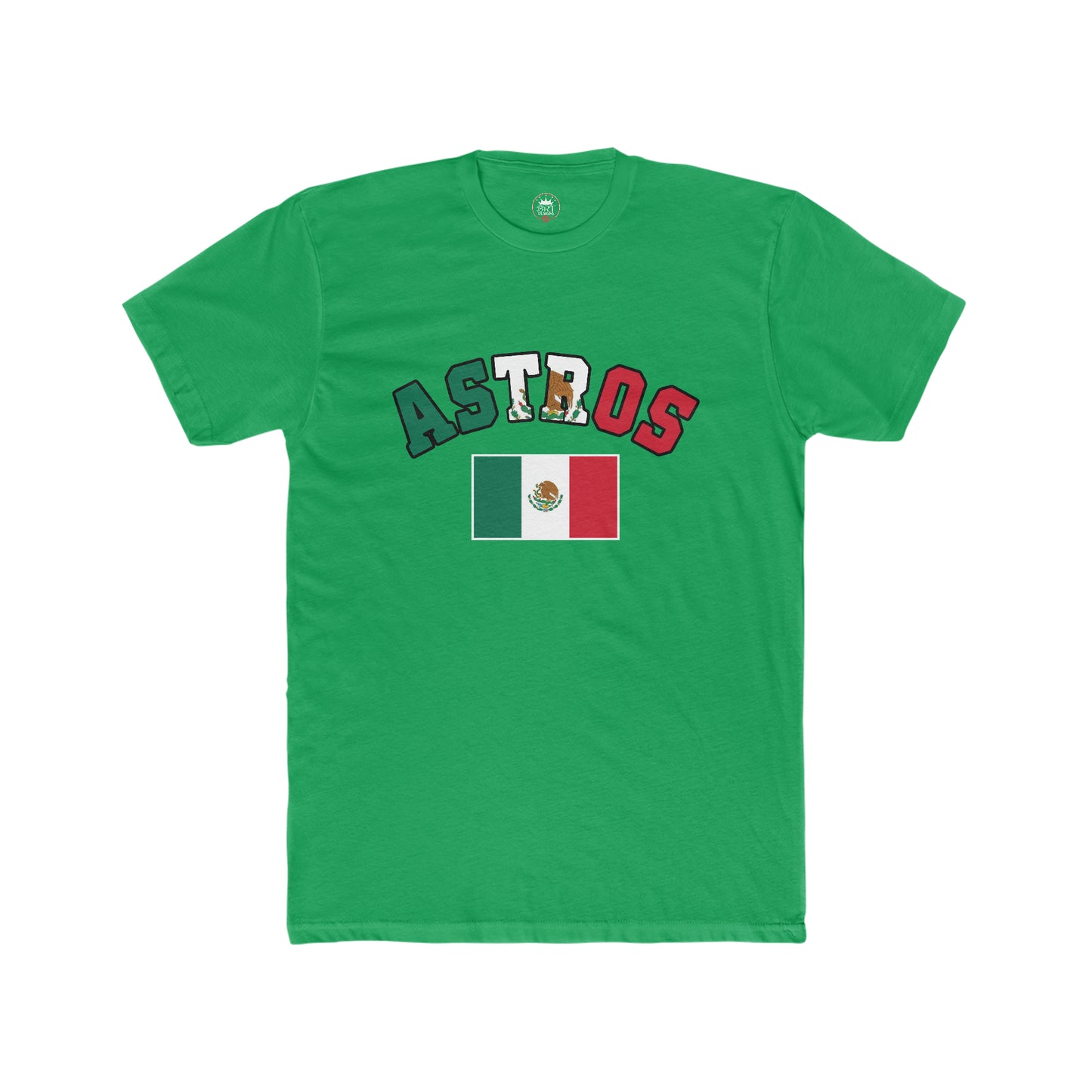 Astros Mexican Flag Men's Cotton Crew Tee