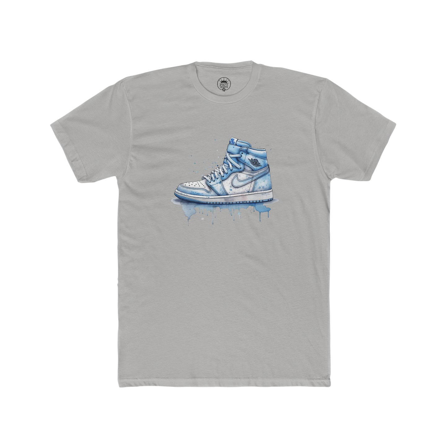 Jordan drip shoes (LIGHT BLUE ) Men's Cotton Crew Tee