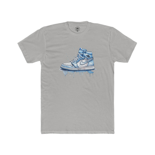 Jordan drip shoes (LIGHT BLUE ) Men's Cotton Crew Tee