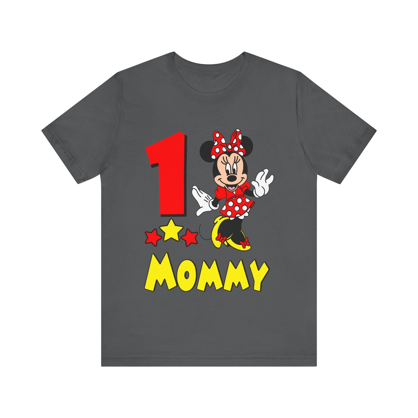 1st birthday - Minnie - Mommy shirt - Unisex Short Sleeve Tee