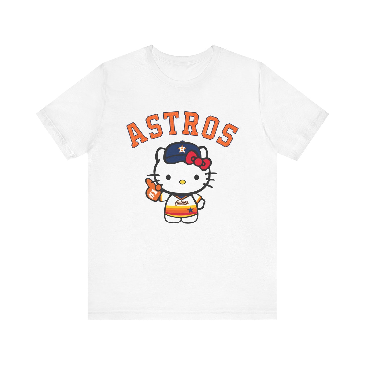 Astros - Houston - Kitty with Striped Jersey - Short Sleeve Tee