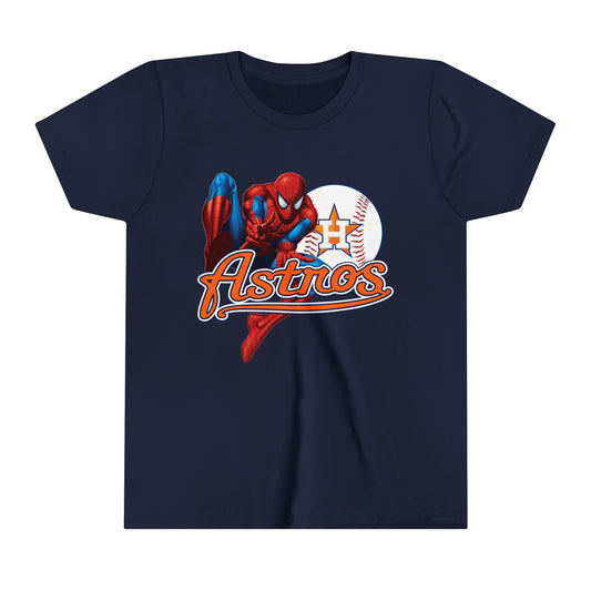 Astros Spider Houston Youth Short Sleeve Tee