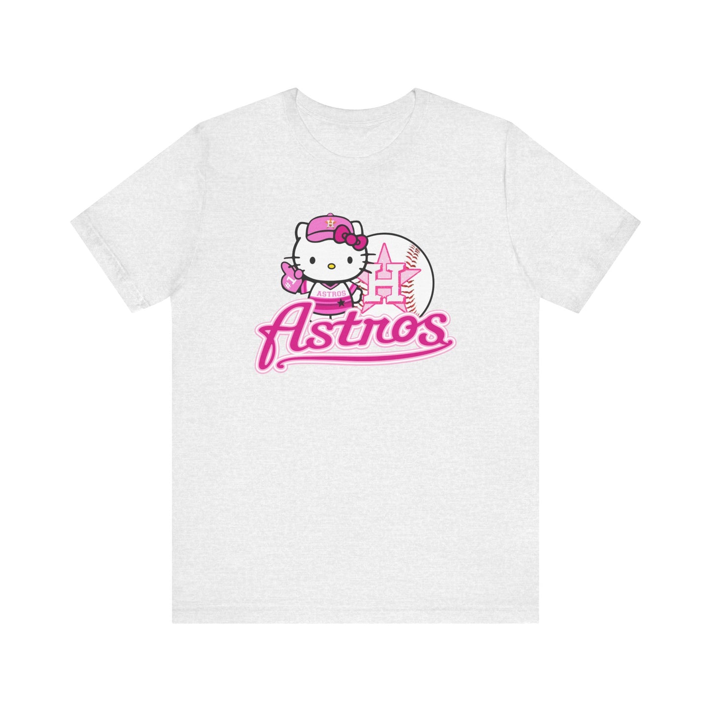 Pink Kitty Astros Unisex Jersey Short Sleeve Tee