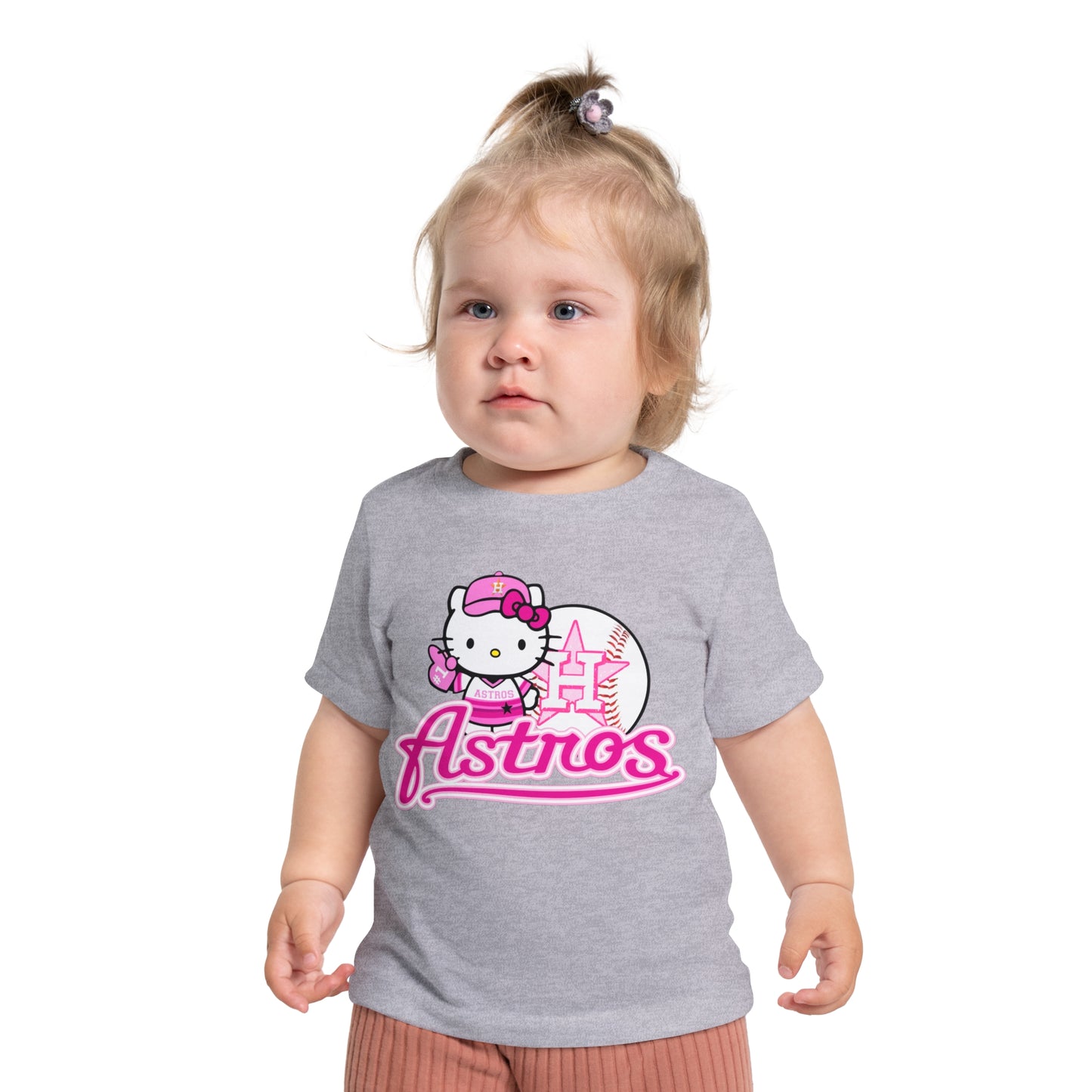 Astros - Houston - Pink Kitty -  Baby Short Sleeve T-Shirt