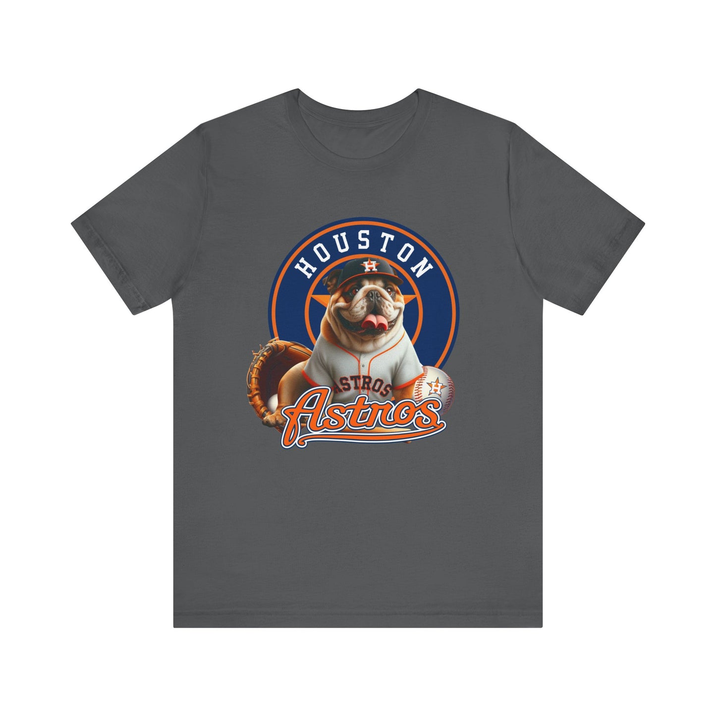 Astros - English bulldog - Houston - Unisex Short Sleeve Tee