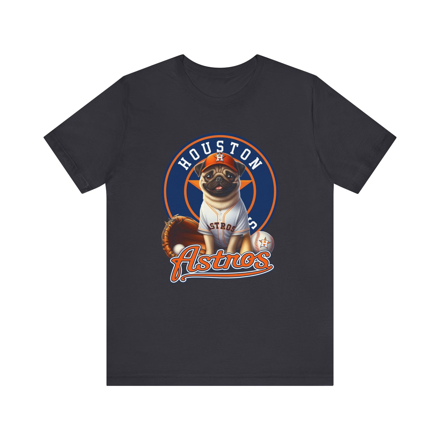 Astros - Pug - Houston - Unisex Short Sleeve Tee