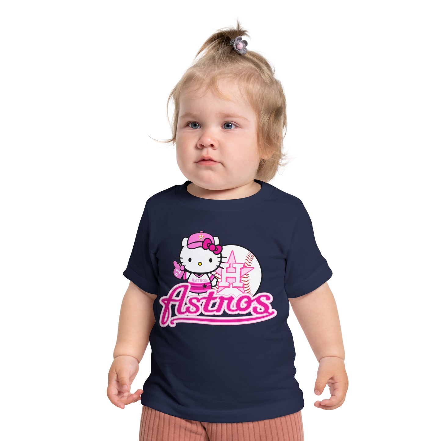 Astros - Houston - Pink Kitty -  Baby Short Sleeve T-Shirt