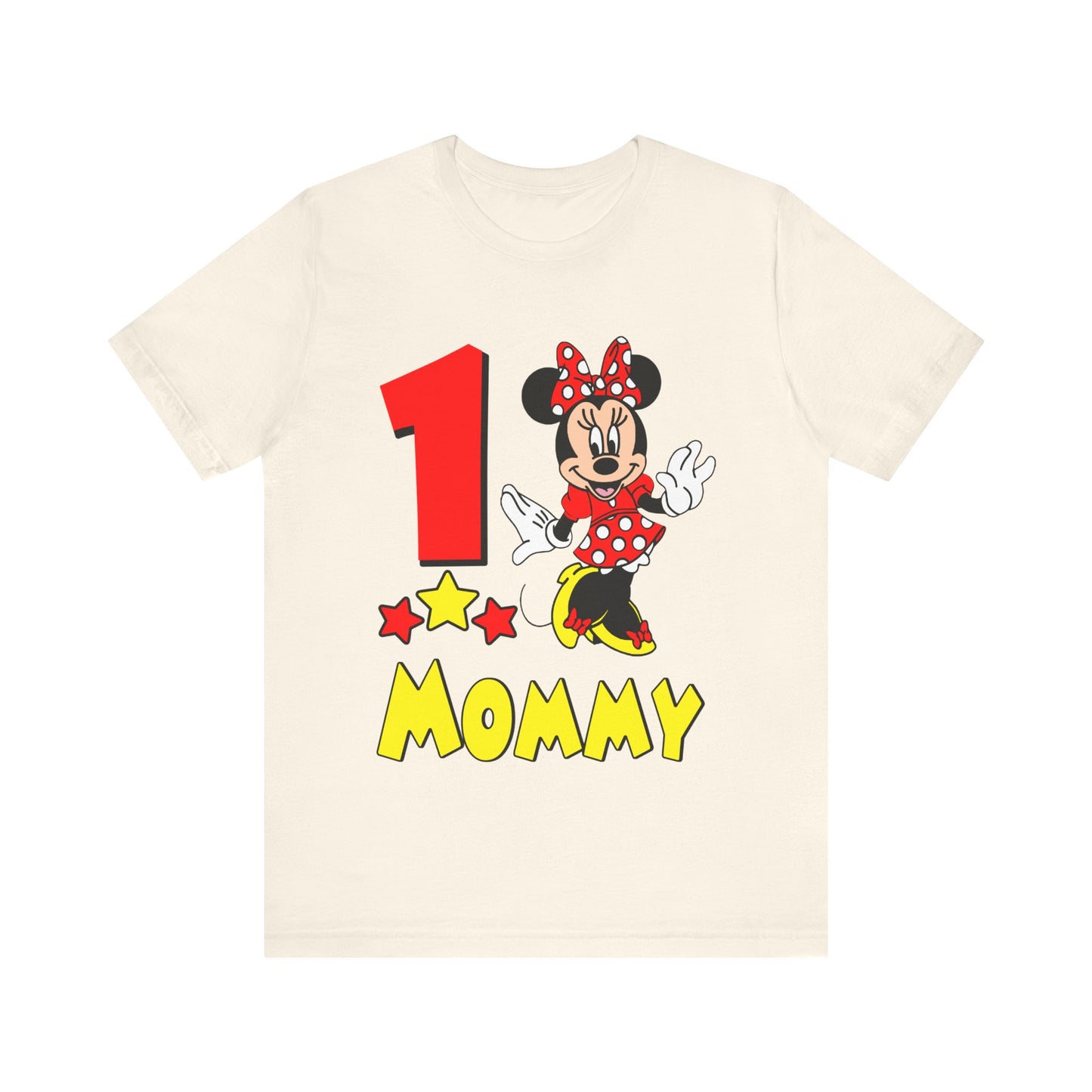 1st birthday - Minnie - Mommy shirt - Unisex Short Sleeve Tee