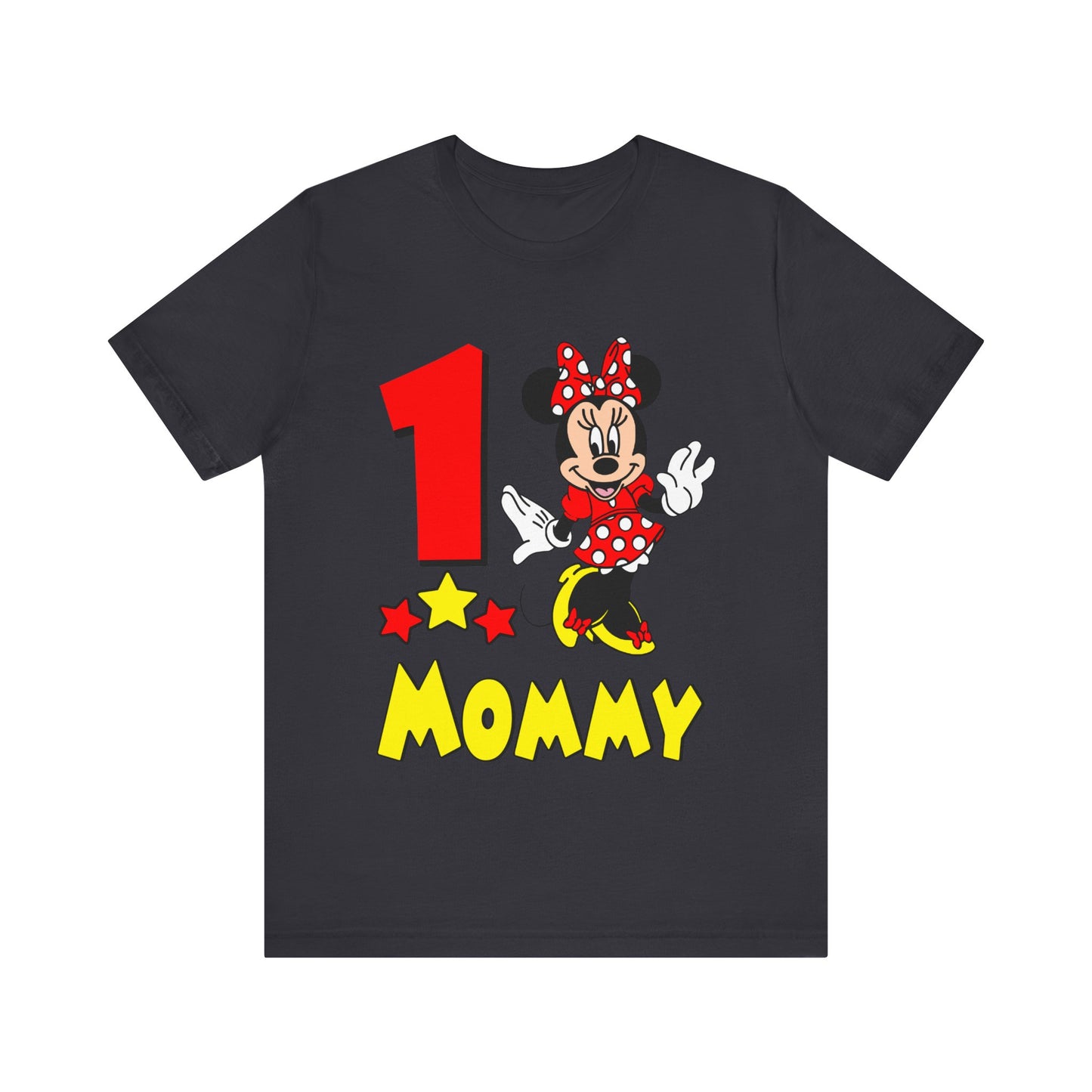 1st birthday - Minnie - Mommy shirt - Unisex Short Sleeve Tee