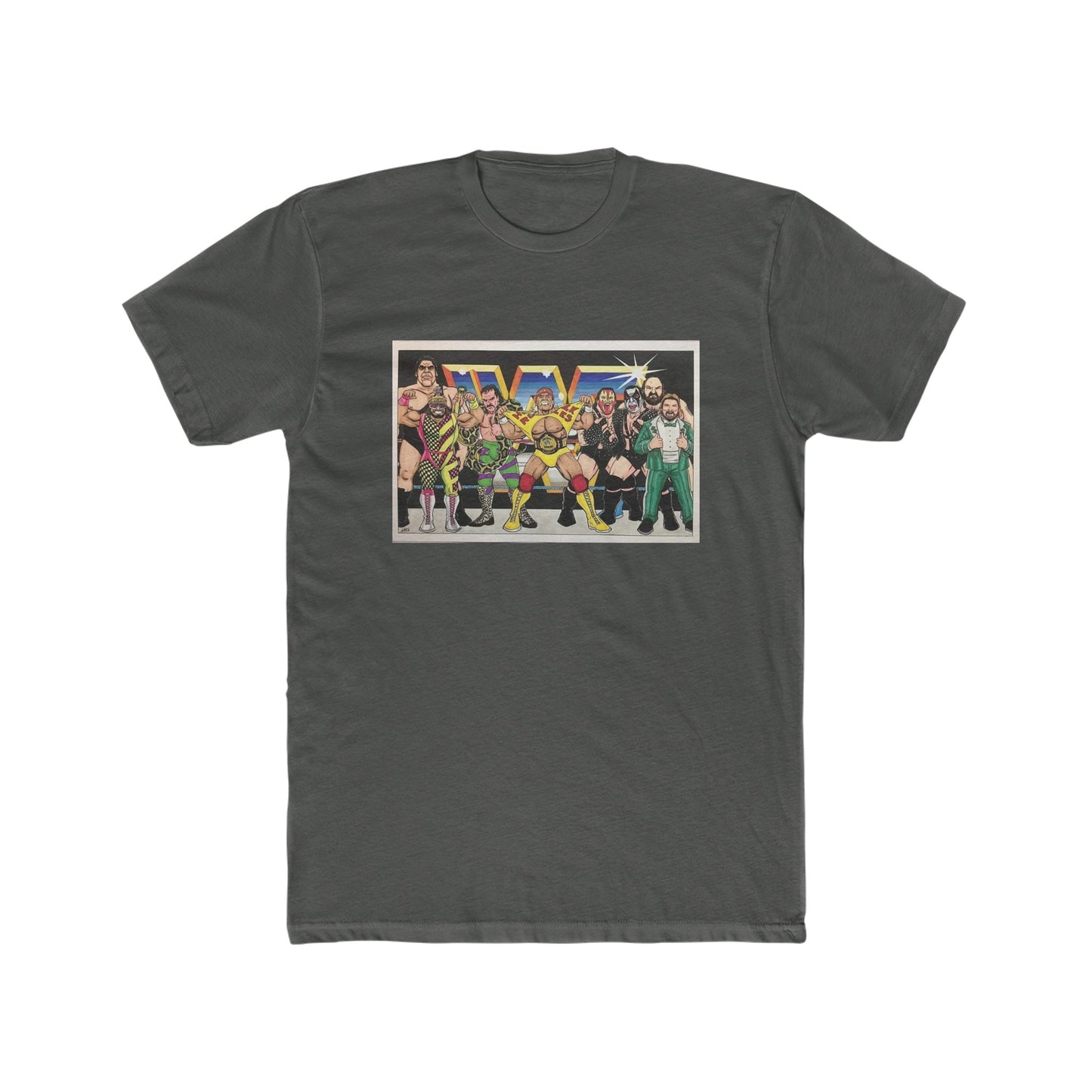 Vintage Wrestling - W W F 80s Men's Cotton Crew Tee